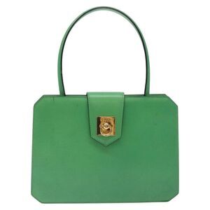 Celine Handbag Leather Green Leather Handbag (Pre-Owned)